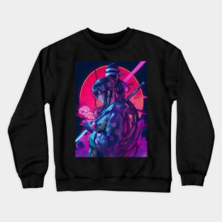 Neon samurai girl Crewneck Sweatshirt